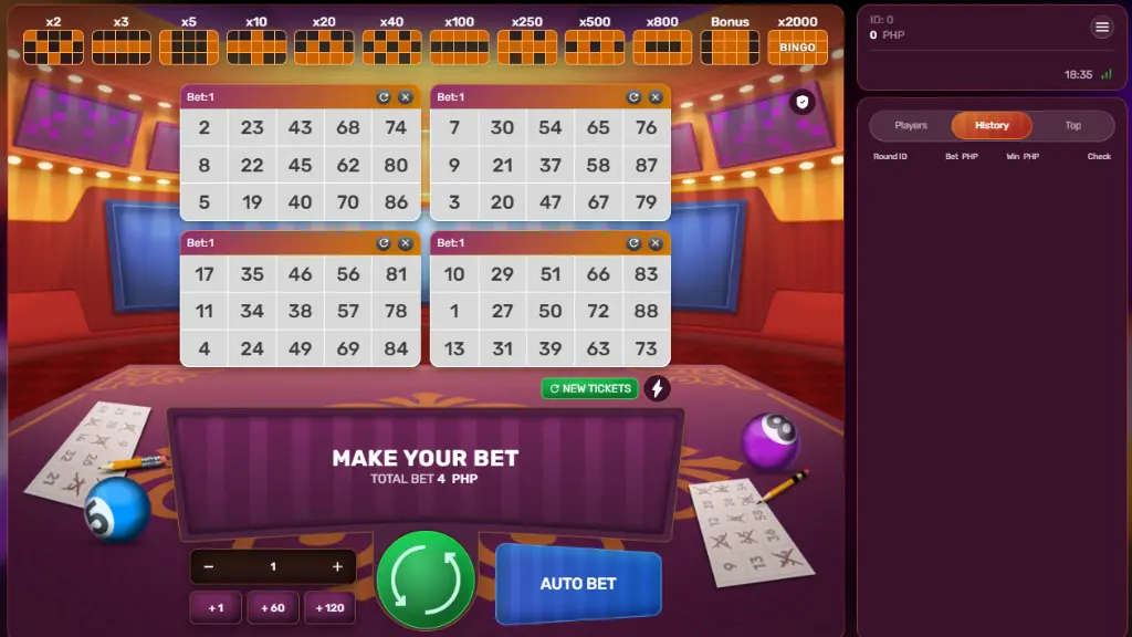 Bingo Star Game Interface Screenshot
