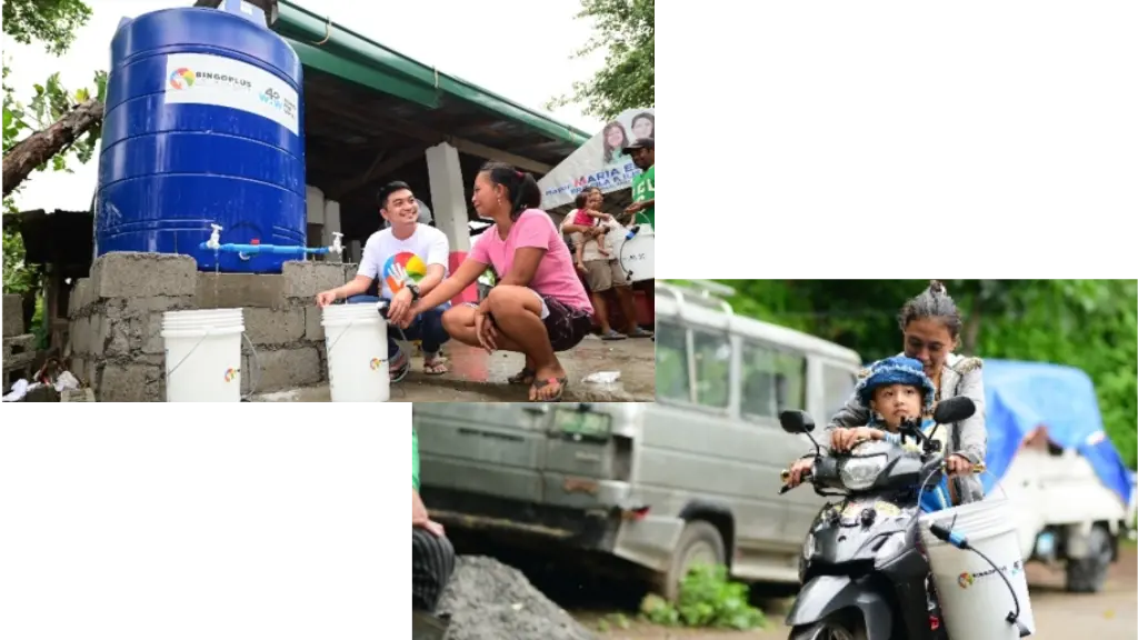 Water filters and rain catchment tanks distributed to climate-affected communities