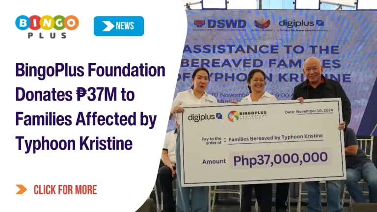 BingoPlus Foundation ₱37 Million in Typhoon Kristine Relief Aid