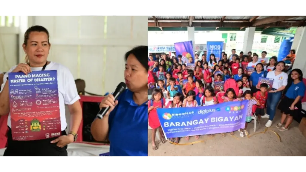 Children receive go bags and disaster preparedness training from BingoPlus Foundation