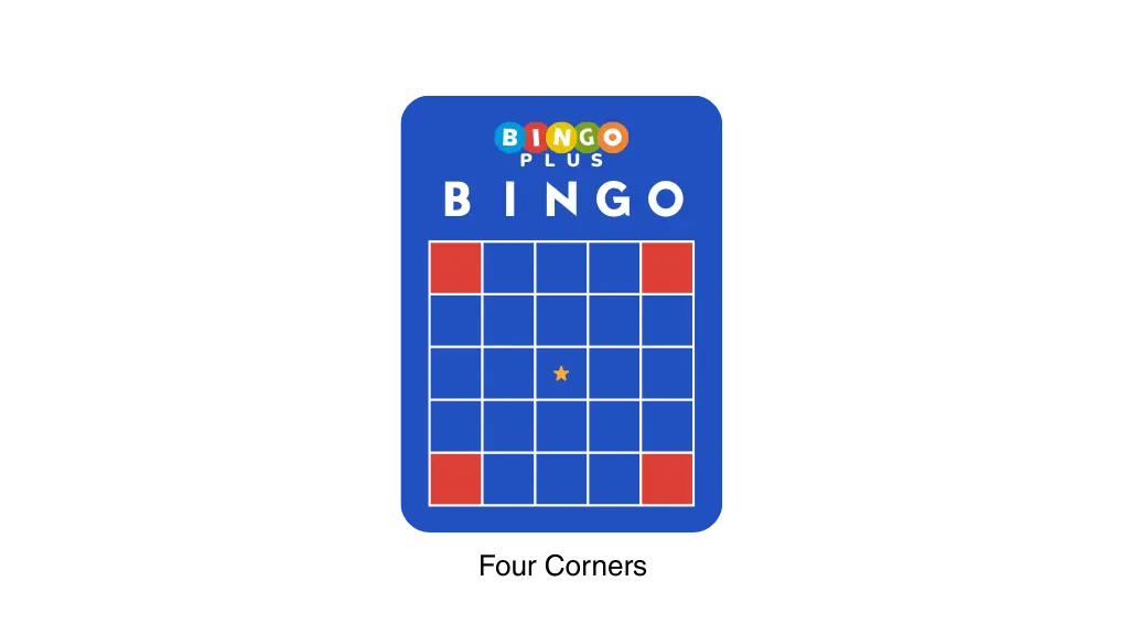 Four corners bingo pattern example
