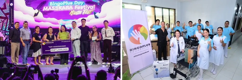 Indigenous scholars in Kabankalan receiving tablets for college use, provided through the support of BingoPlus Foundation.