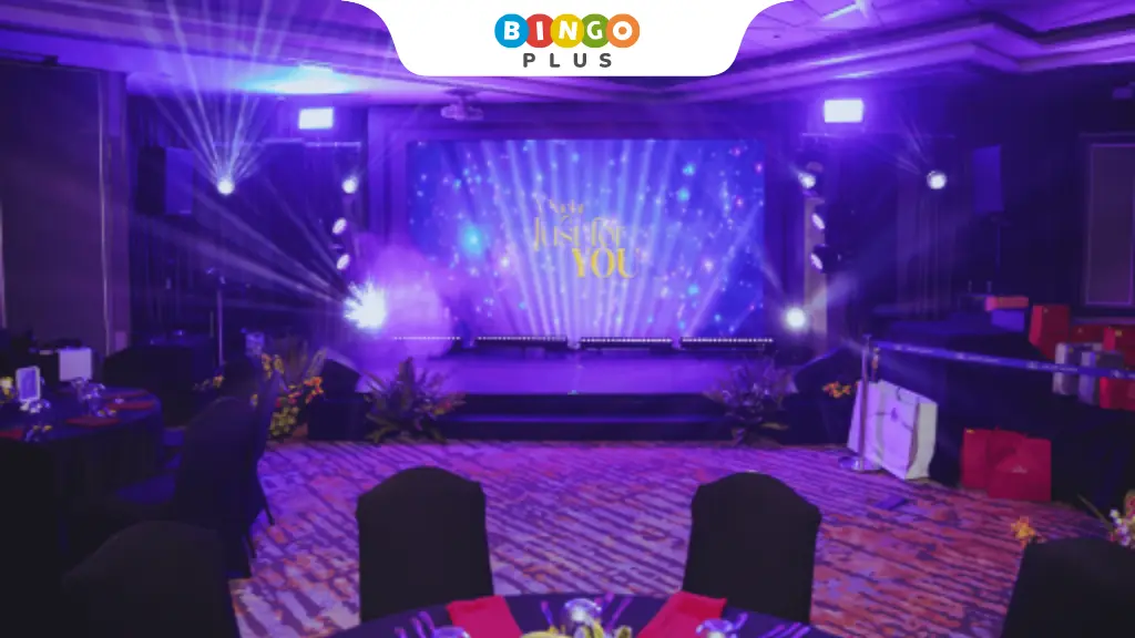 The banquet hall where the event was held