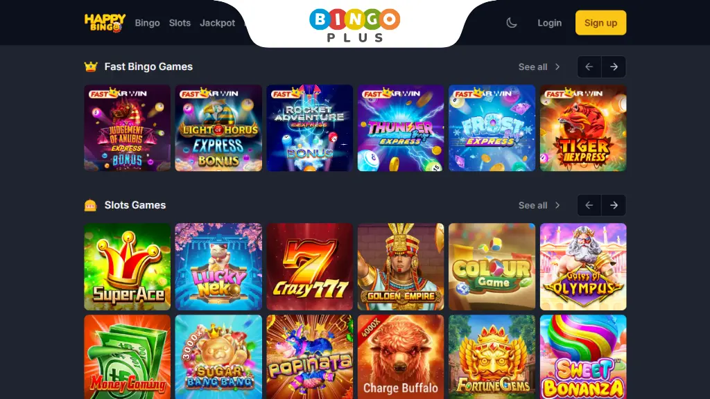 Game Types at Happy Bingo Casino