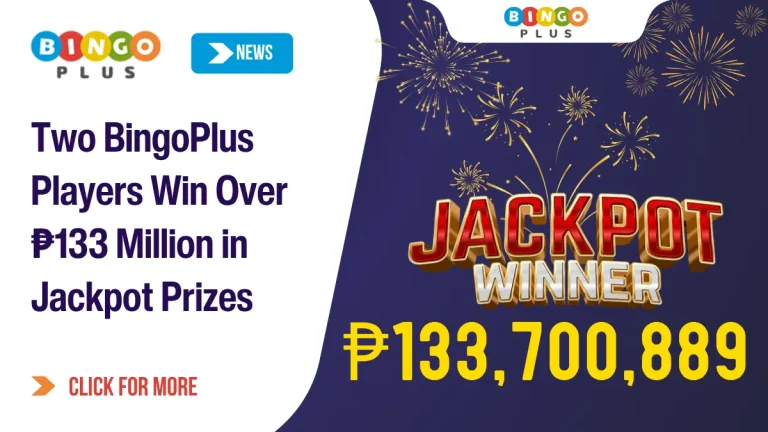 Two BingoPlus Players Win Over ₱133 Million in Jackpot Prizes