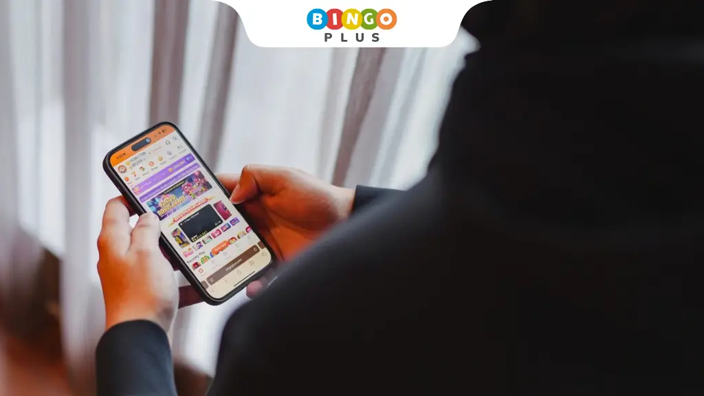Lucky Spin jackpot winner playing Bingoplus game on mobile phone