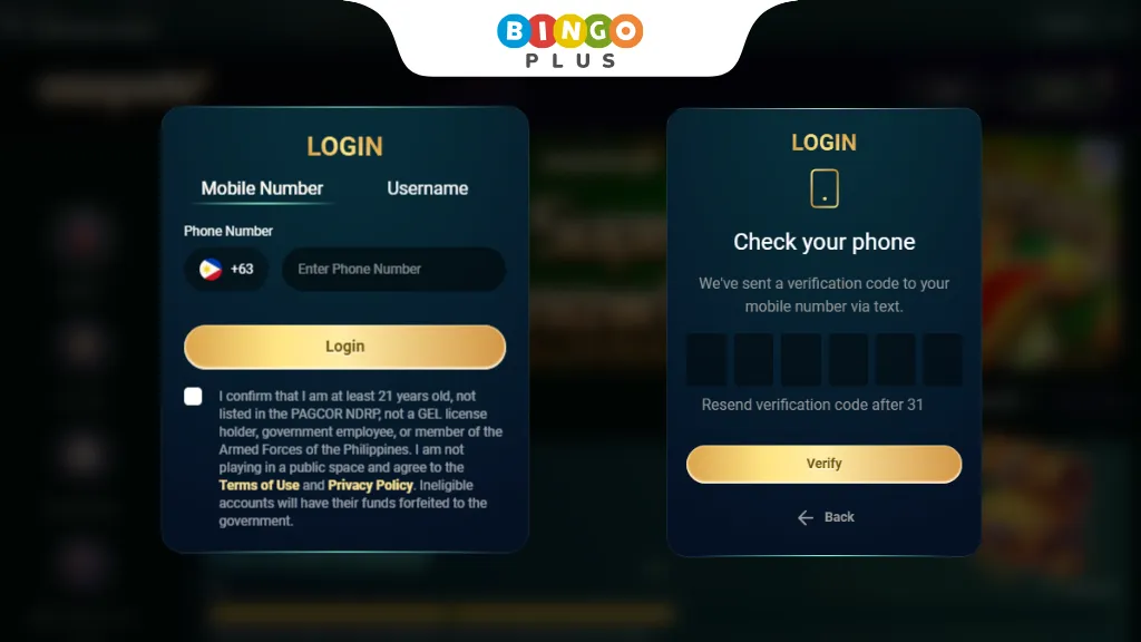 Crazywin Login Screenshot