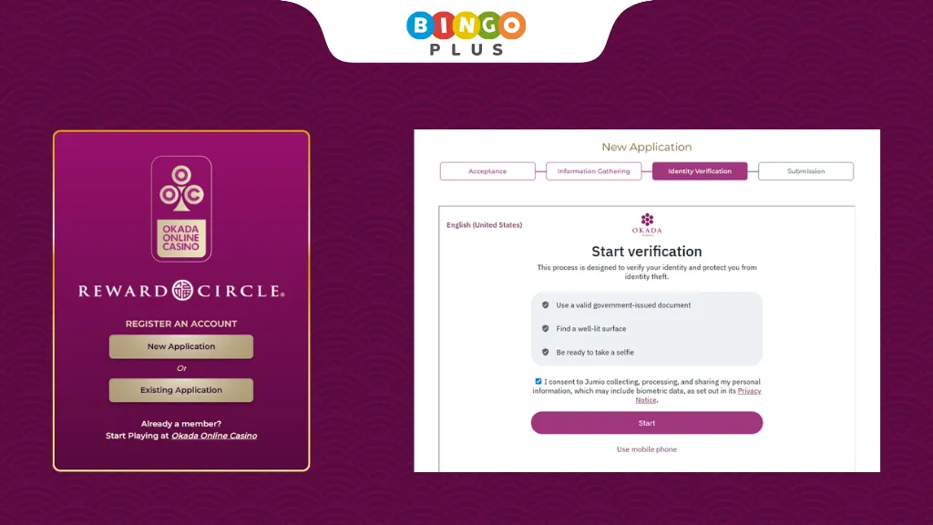 Okada Online Casino Register