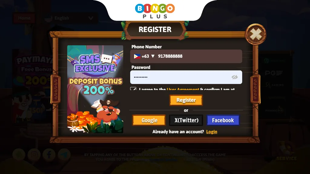 PPGaming Casino Register