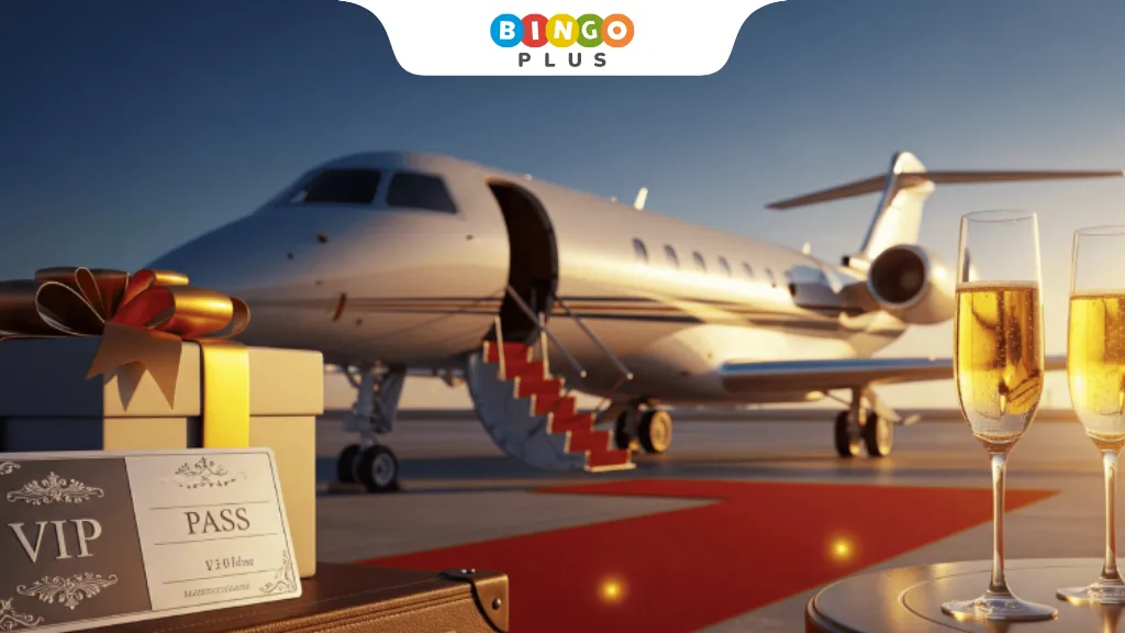 BingoPlus VIP Club Private Jet Experience with VIP Pass and Champagne