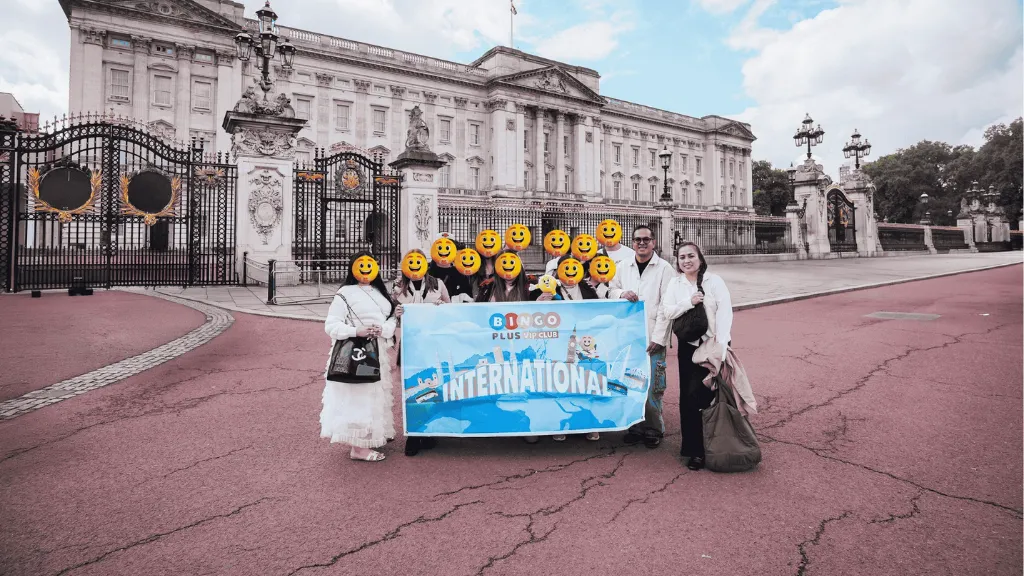 BingoPlus VIP Club members and team group photo celebrating the end of the UK trip 2025