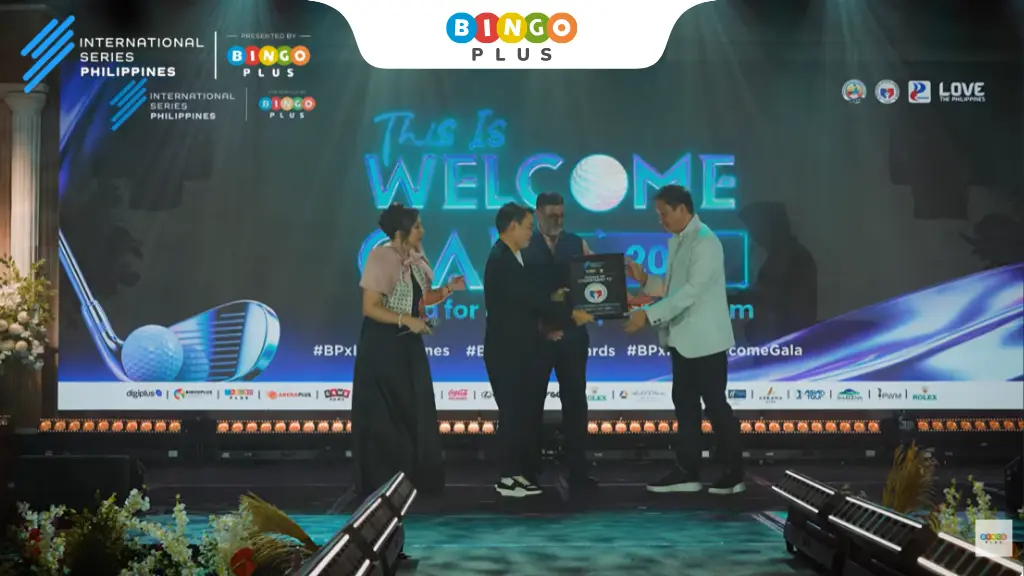 Corporate executives presenting a pledge of commitment plaque to PSC during a formal ceremony