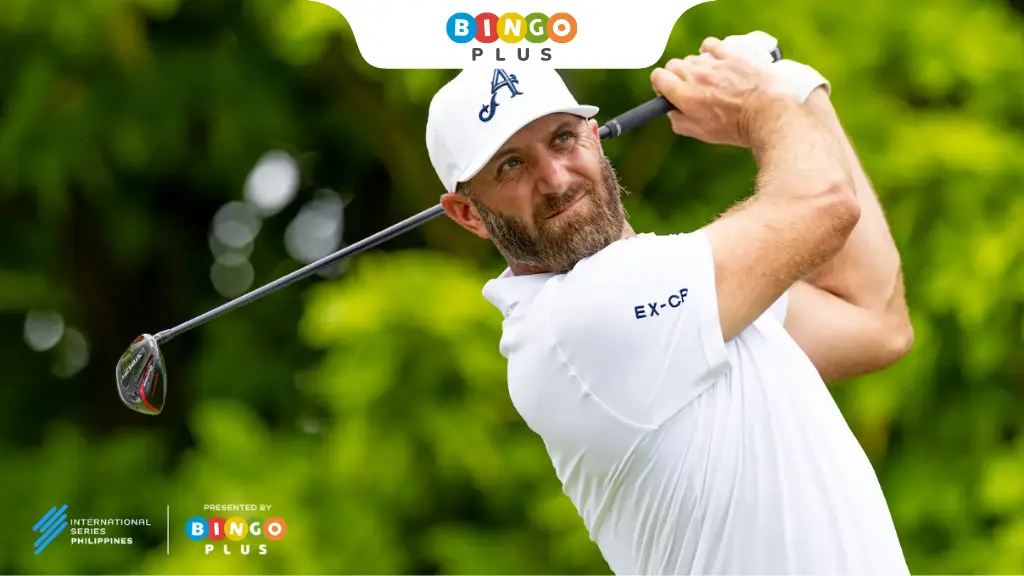 Six-time world golf champion Dustin Johnson at the LIV Golf tournament in Singapore before joining the International Series Philippines presented by BingoPlus
