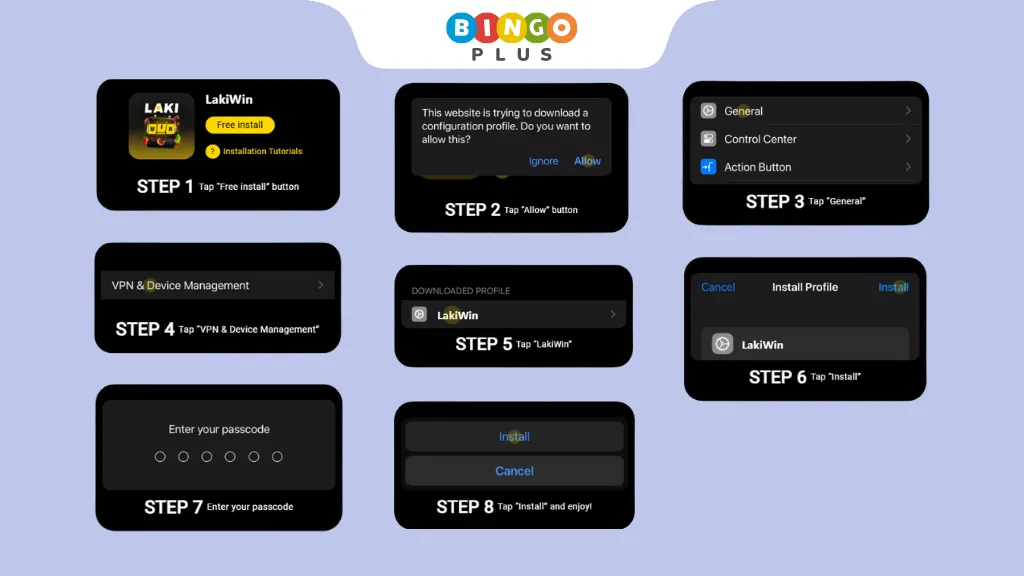 LakiWin iOS app download installation steps