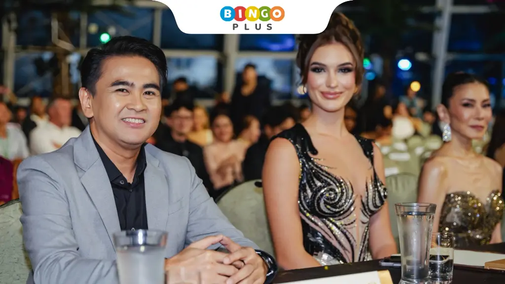 Mr. Jasper Visencio attending the 2025 Miss Earth coronation night, celebrating the beauty pageant