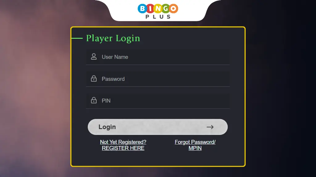 InPlay Casino Login Page