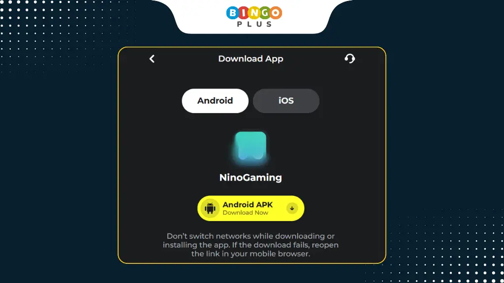Ninogaming Casino App Download Page