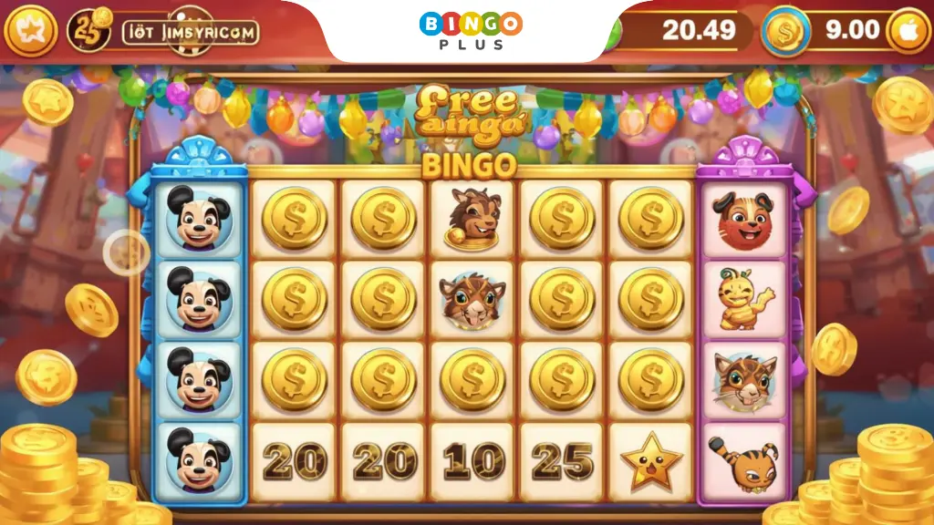 Free online bingo game with virtual bingo cards and coins