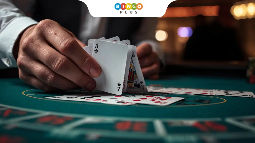 The suspenseful card reveal in Baccarat Squeeze