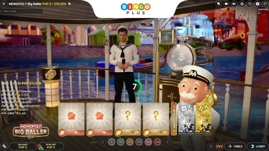 Monopoly Big Baller live game on BingoPlus