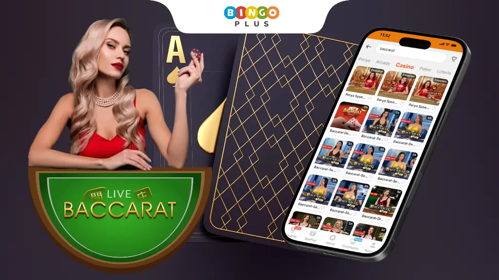 Filipino player enjoying Live Baccarat on BingoPlus