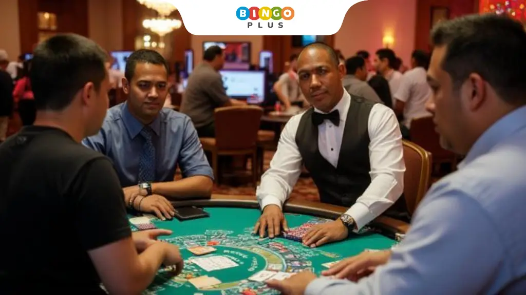 Live Dealer Blackjack table with players and a dealer