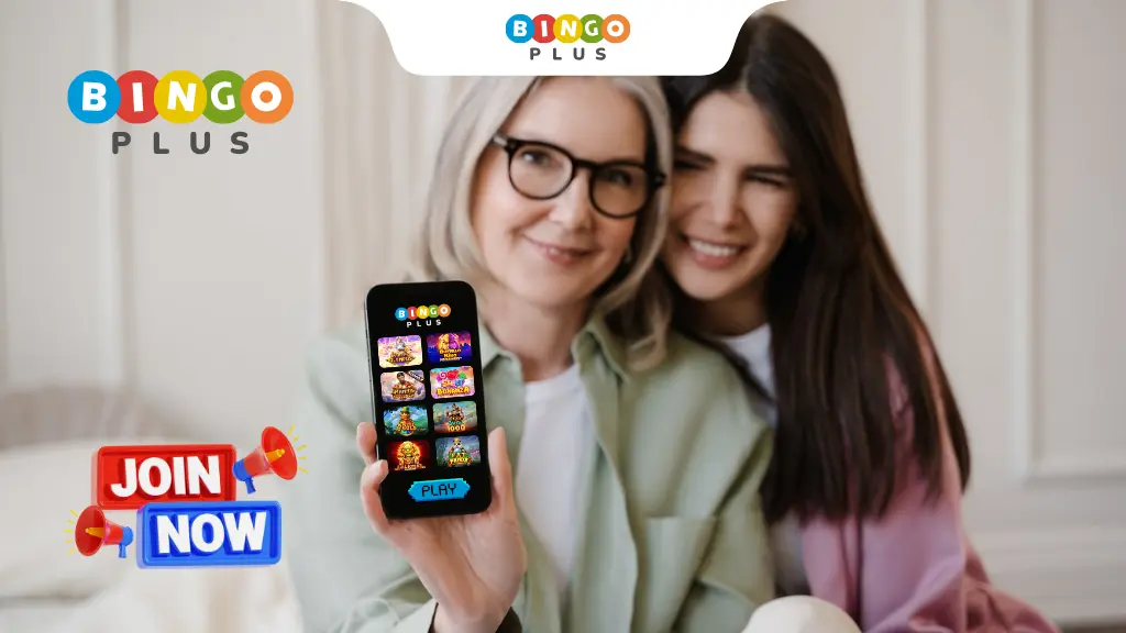 BingoPlus logo with Pragmatic Play game characters, inviting players to join
