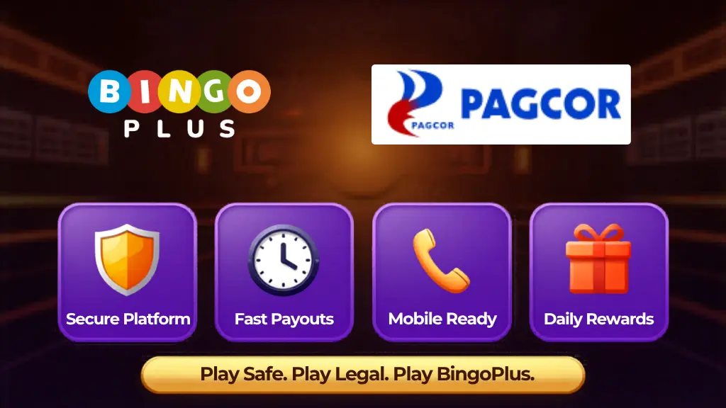 BingoPlus logo and features highlighting PAGCOR license