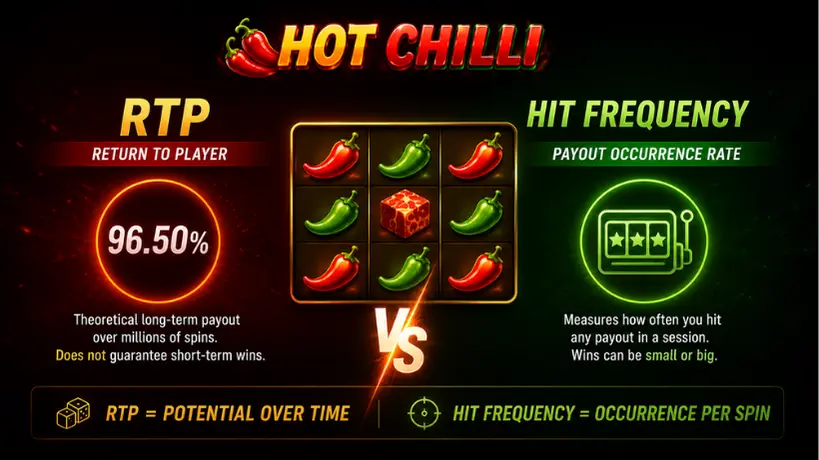 RTP and hit frequency comparison in Hot Chilli online slots