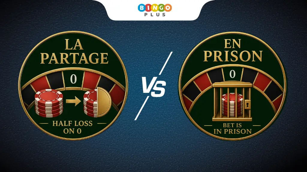Comparison of La Partage and En Prison rules in French Roulette