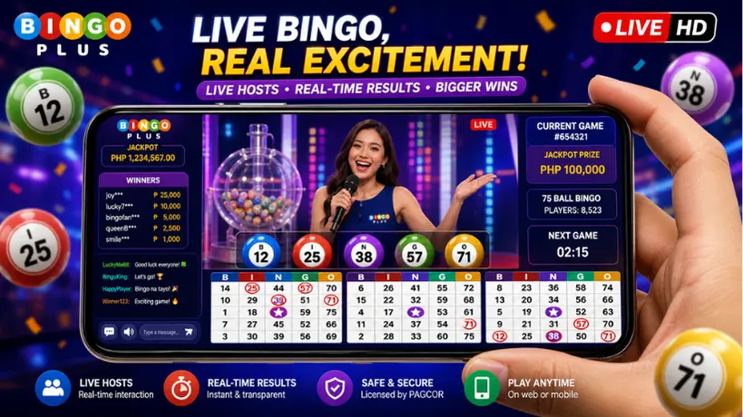 Players can participate in BingoPlus live bingo games via their mobile phones.