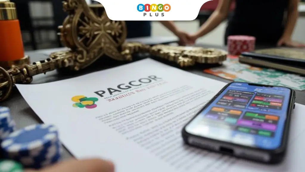 Concept image showing PAGCOR regulation and legality of online betting platforms in the Philippines