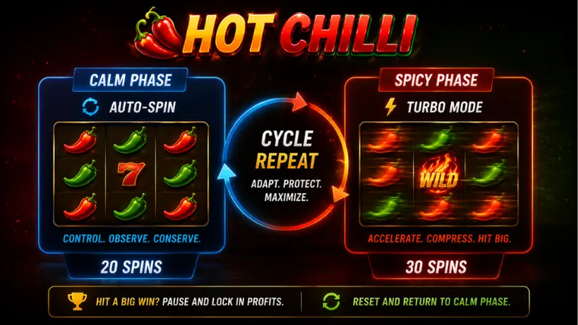 Spicy-Calm hybrid slot strategy system for Hot Chilli gameplay pacing