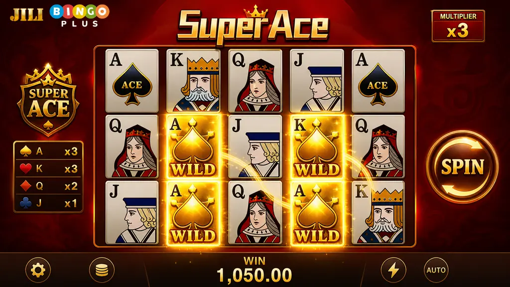 Jili Gaming Super Ace Slot Golden Card Elimination Mechanic