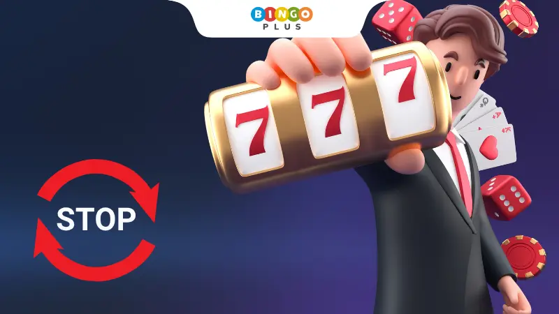 Player trying to stop online slot reels manually on a mobile phone