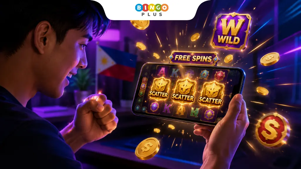 Player chasing scatter symbols and free spins in a mobile slot game