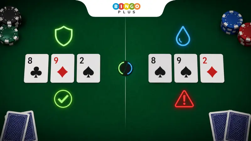 Comparison of dry and wet boards in Omaha Poker