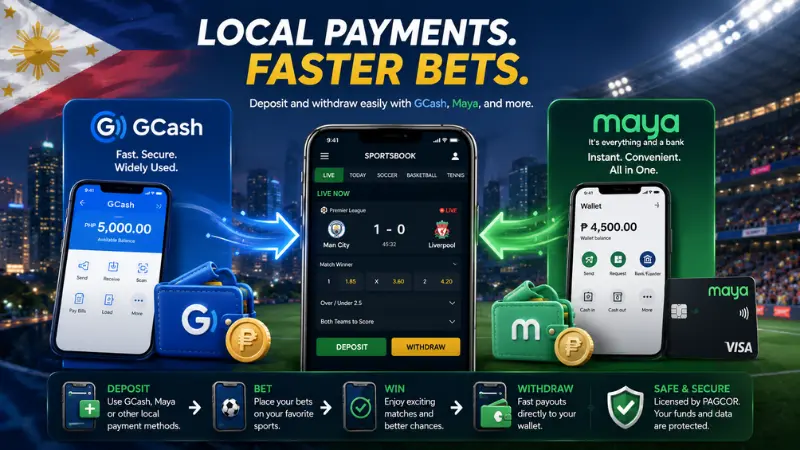 GCash and Maya local payment methods for sports betting