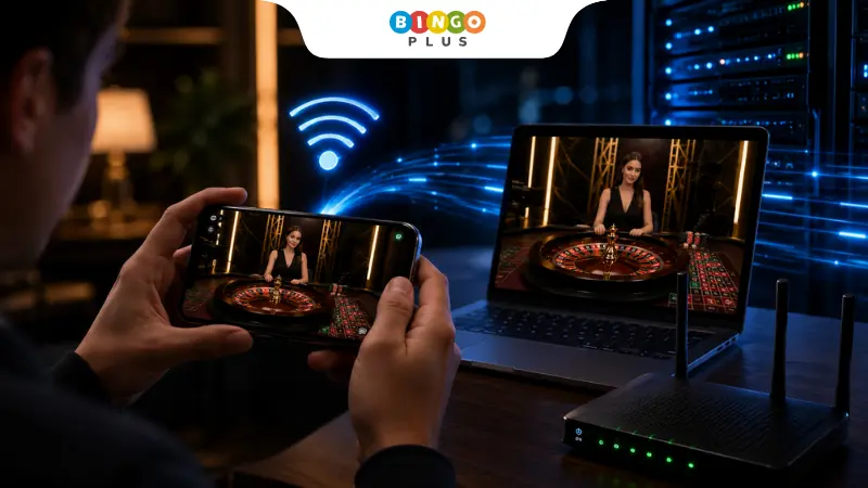 Live casino streaming technology delivering a real-time roulette game