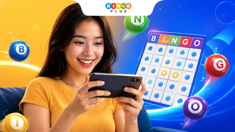 Filipino player enjoying online bingo on a smartphone
